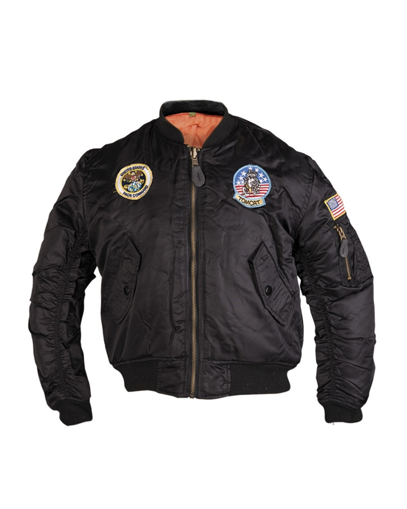 Black MA1® Kids Flight Jacket with Patches