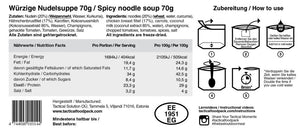 TACTICAL FOODPACK - SPICY NOODLES SOUP 404KCAL